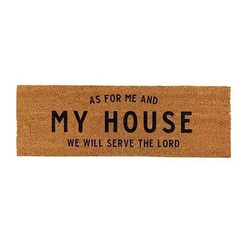 Coir Doormat-As For Me And My House (30" x 10")
