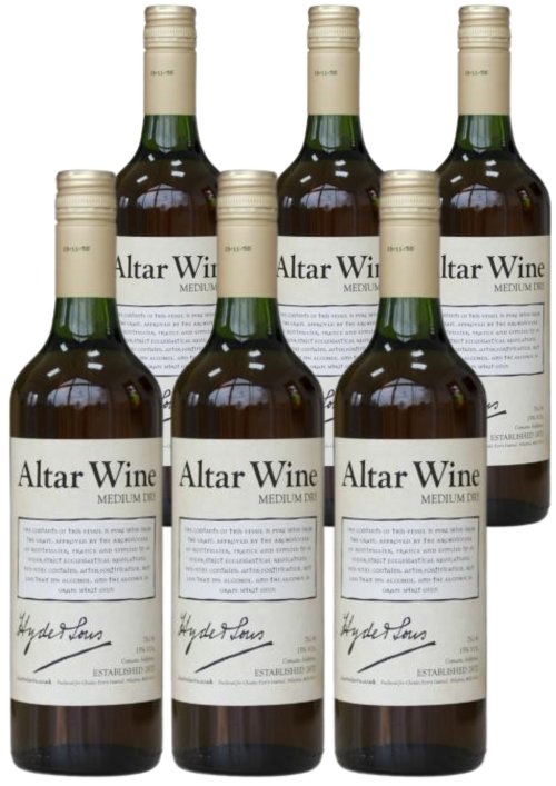 Pack of 6 Hyde Medium Dry Altar Wine
