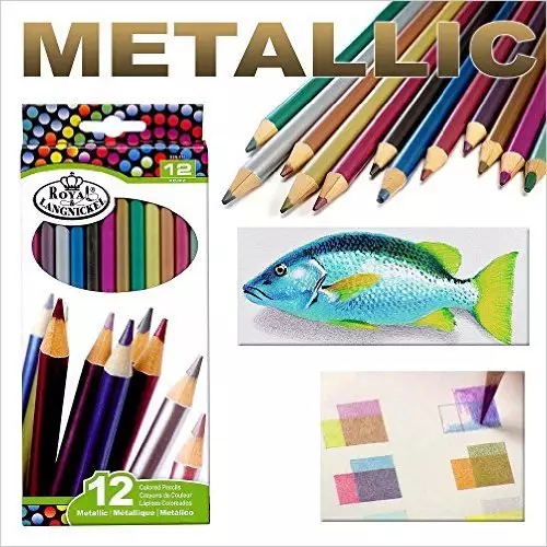 Metallic Coloured Pencil Set 12-piece