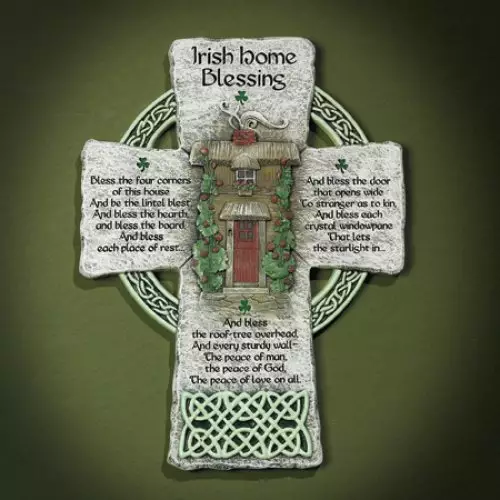 Resin Cross/Irish Home Blessing