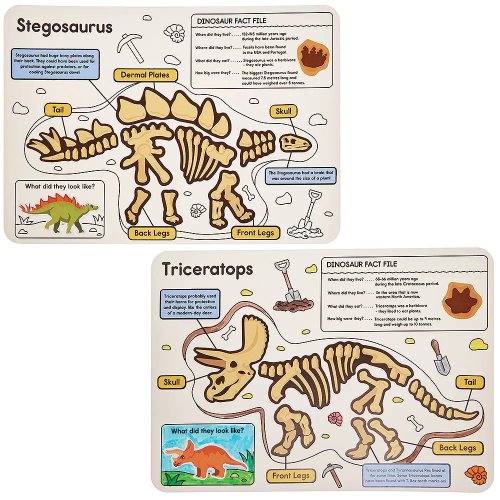 Dinosaur Fossil Sticker Sheets (Pack of 4)