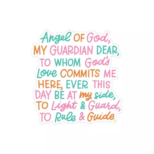 Guardian Angel Prayer Window Sticker