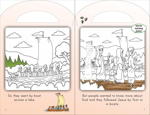 Stick and Colour Bible Stories: Five Loaves and Two Fish - With Colour Stickers