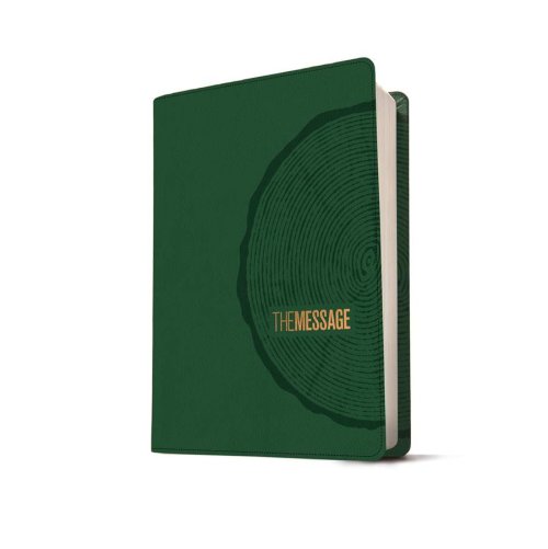 The Message Bible Large Print, Bible, Green, Imitation Leather, Gift Edition, Presentation Page, Maps, Ribbon Marker
