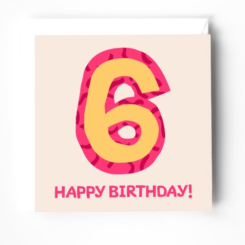 6th birthday card with bible verse