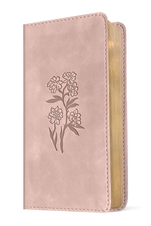 NLT Pocket Thinline Bible, Filament Enabled (LeatherLike, Blush Pink Flowers, Red Letter)