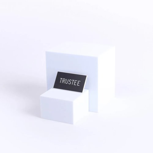 Badge Engraved Trustee Black Magnet