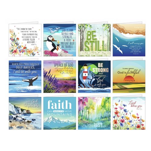 Pack of 12 Christian notelets NT7
