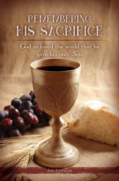 Remembering His Sacrifice Communion Bulletin (pack of 100)