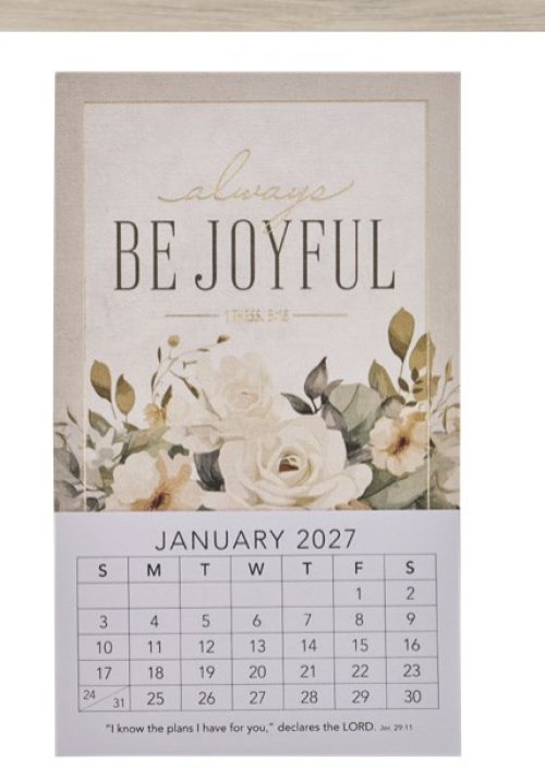 2027 Mini Magnetic Calendar Always Be Joyful 1 Thess. 5:16
