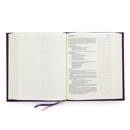 CSB Notetaking Bible, Stained Glass Edition, Amethyst Cloth Over Board