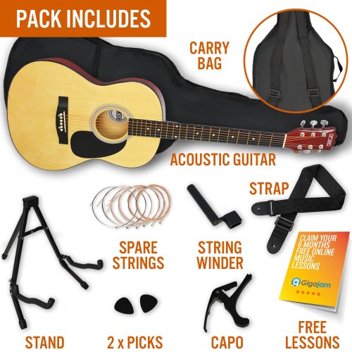 3rd Avenue Acoustic Guitar Premium Pack - Natural