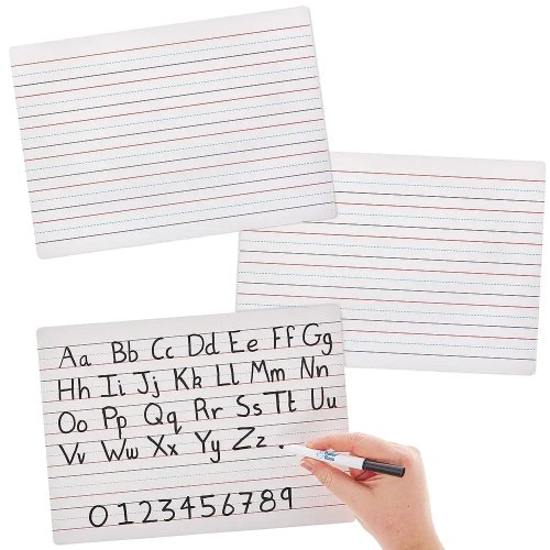 Dry Wipe Lined A4 Whiteboards (Pack of 10)