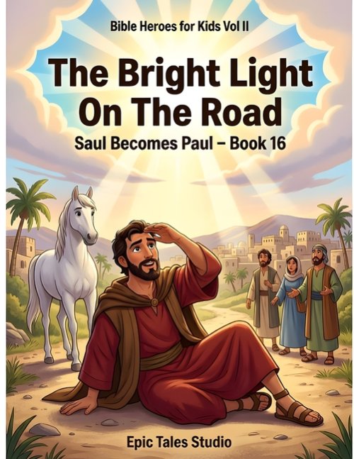 Bible Heroes for Kids Vol II: The Bright Light on the Road - Saul Becomes Paul - Book 16: A Children's Bible Story About Forgiveness, Change, and Foll