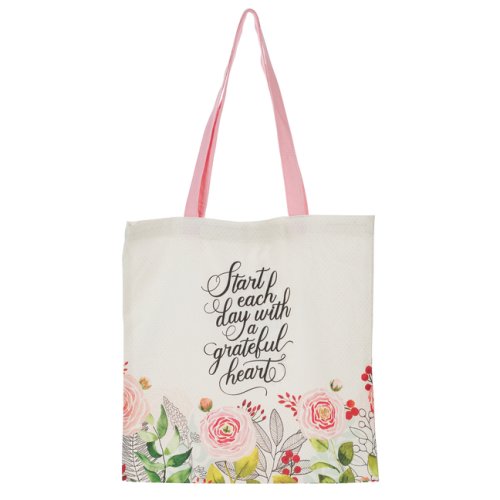 Tote Canvas Start Each Day With A Grateful Heart