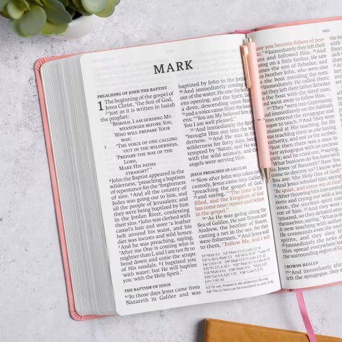NASB Super Giant Print Reference Bible, Value Edition, Pink