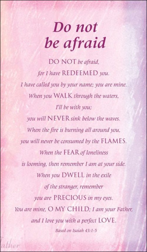 Prayer Cards - Do Not Be Afraid