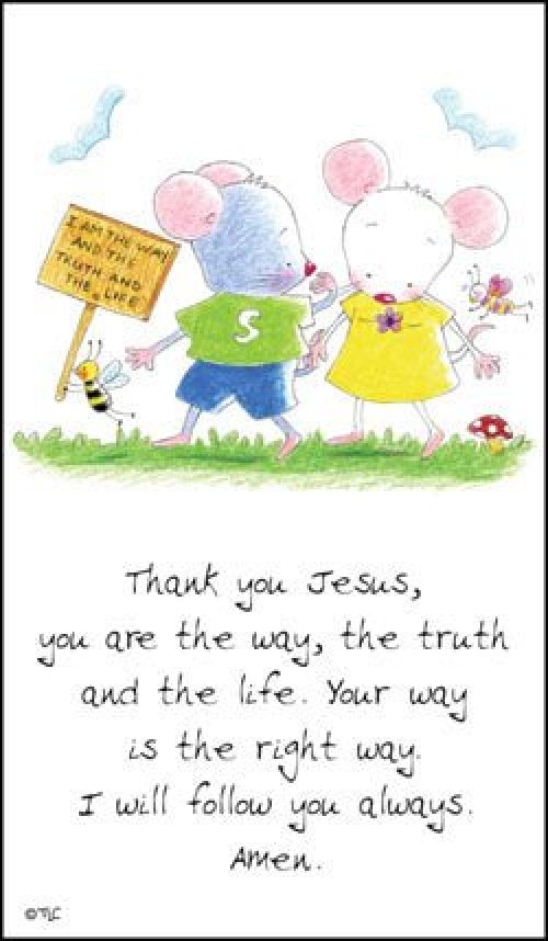Prayer Card - The Way The Truth The Love (Mouse-Lynn)