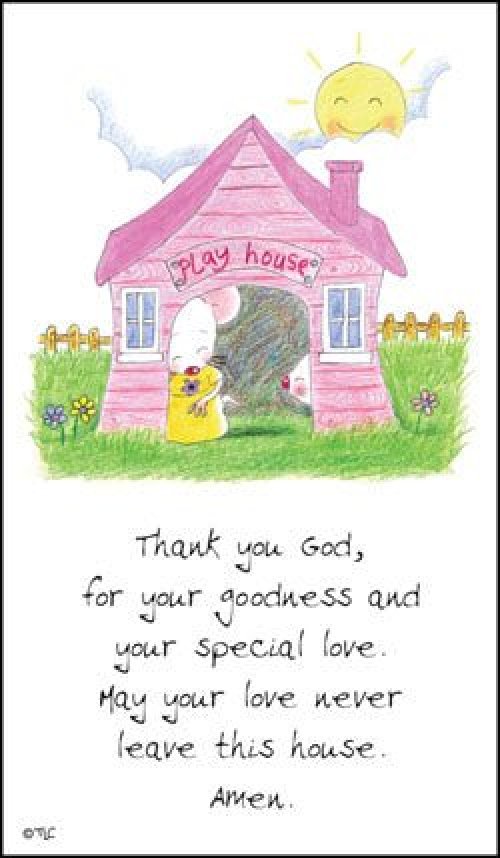Prayer Card - Love Never Leave This House (Mouse-Lynn)