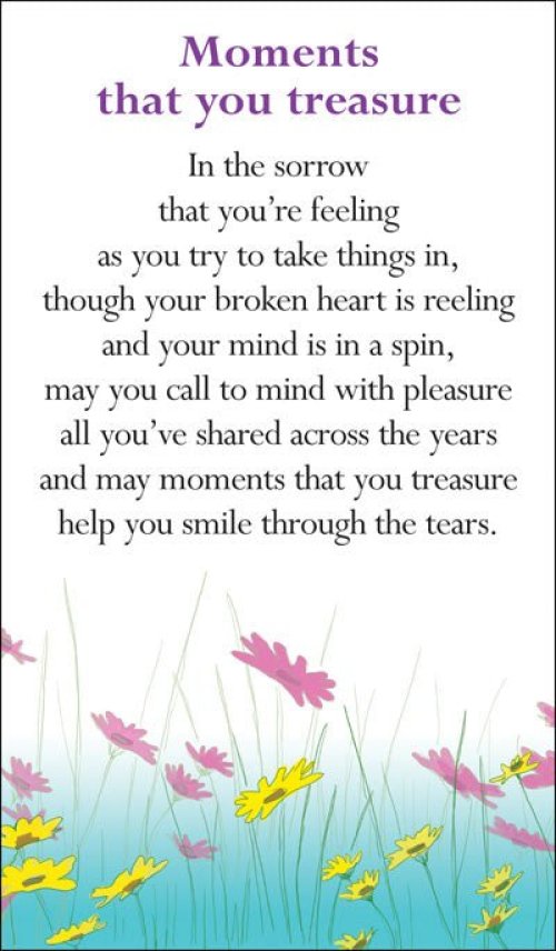 Prayer Card - Moments That You Treasure