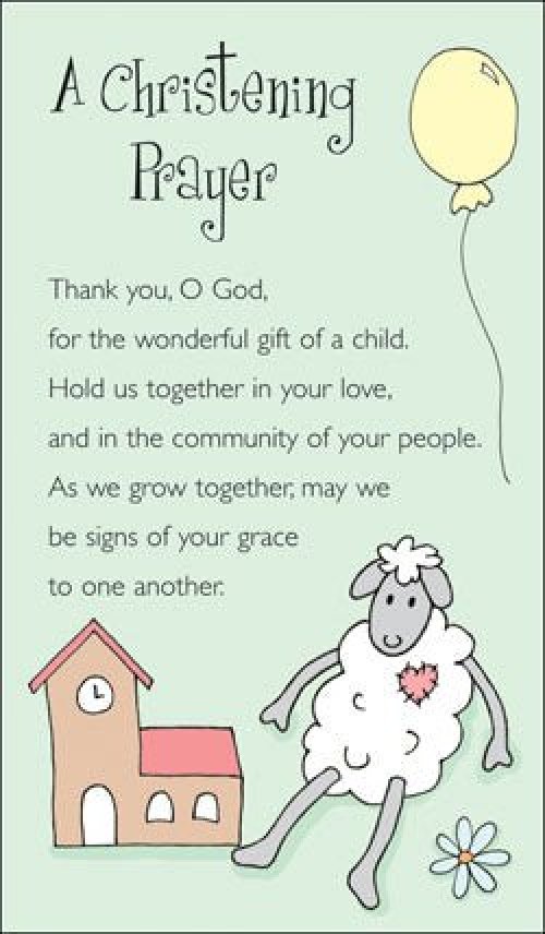 Prayer Card- A Christening Prayer