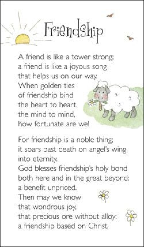 Pack of 20 Prayer Cards - Friendship