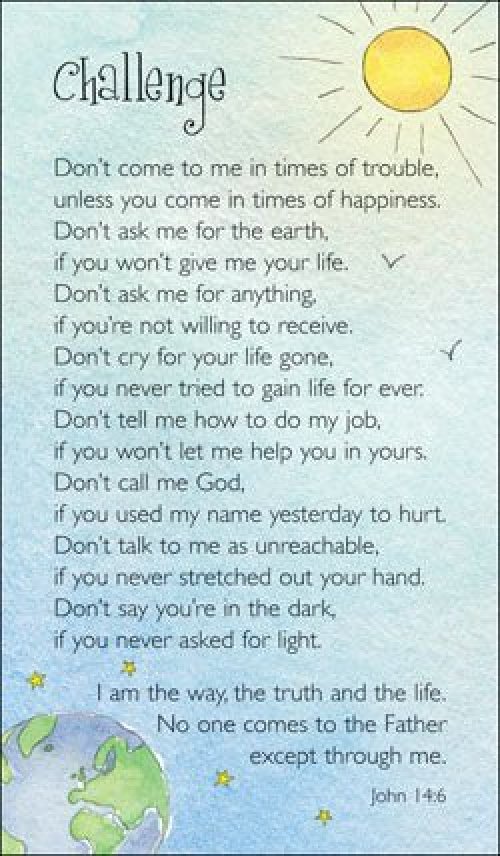 Prayer Card - Challenge