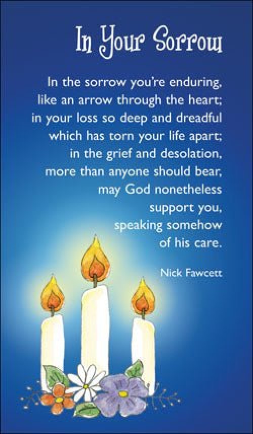 Pack of 20 Prayer Cards - In Your Sorrow