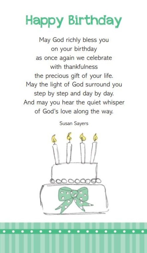 Pack of 20 Prayer Cards - Happy Birthday