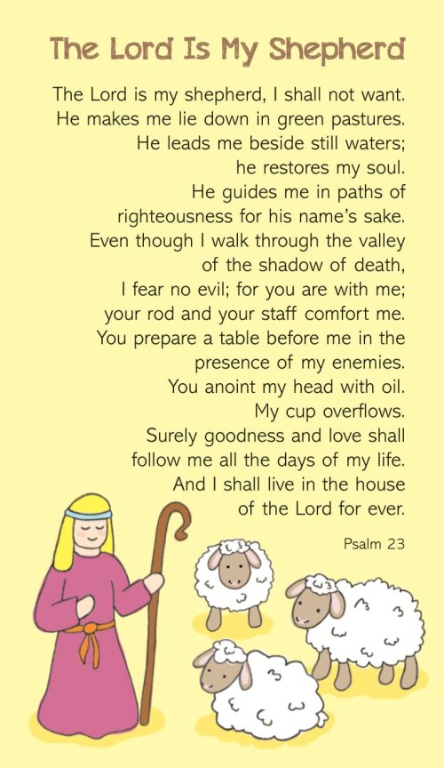 Pack of 20 Prayer Cards - The Lord Is My Shepherd