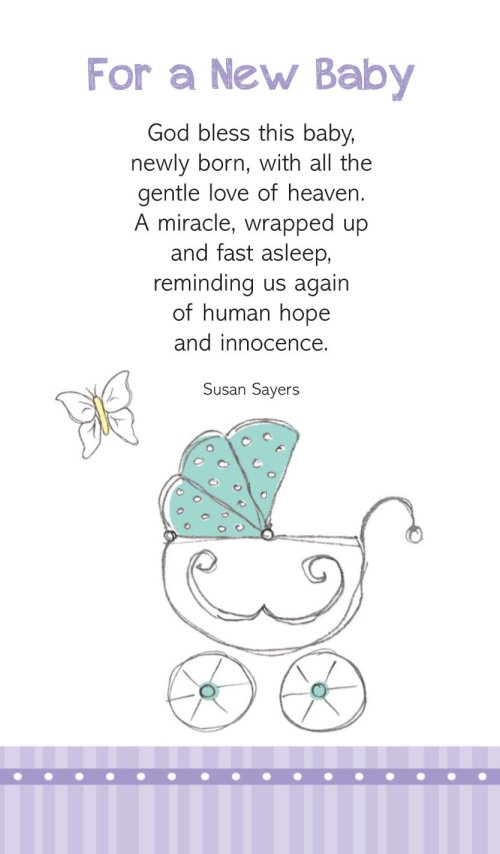 Prayer Card - For A New Baby
