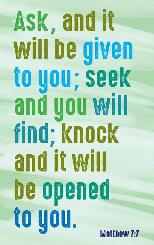 Prayer Card - Ask And It Will Be Given