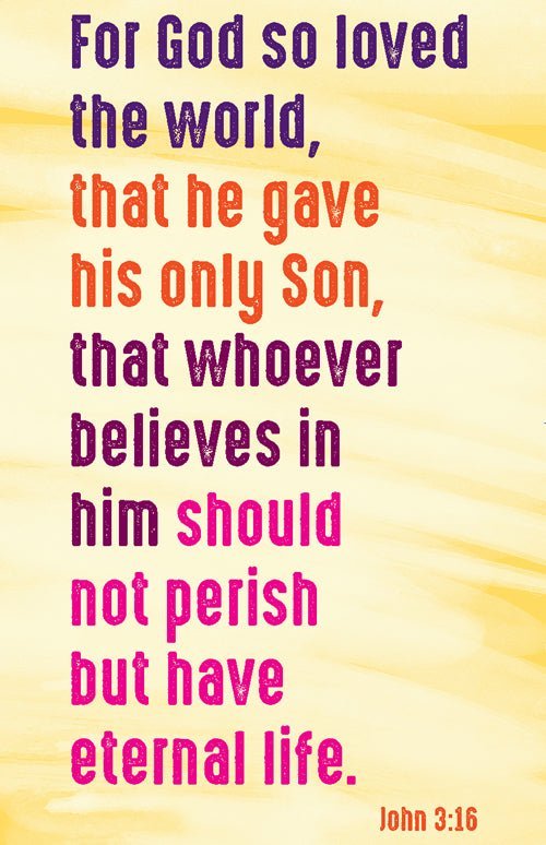 Prayer Card - For God So Loved