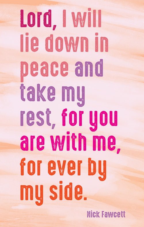 Prayer Card - Lord I Will Lie Down
