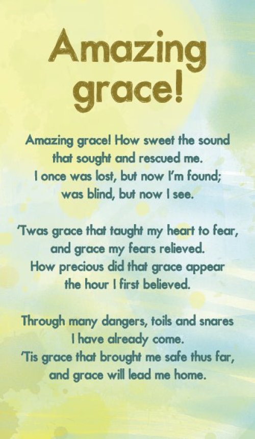 Prayer Card - Amazing Grace