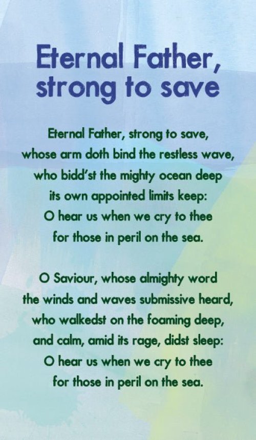 Hymn Card - Eternal Father, Strong To Save (Double Sided)