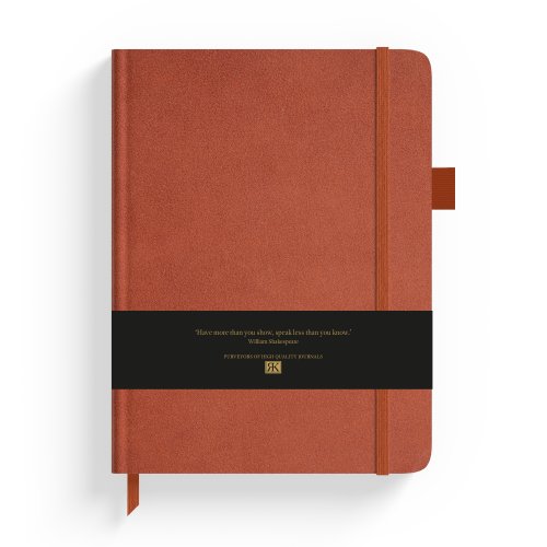 Faux Suede Rust Red Journal
