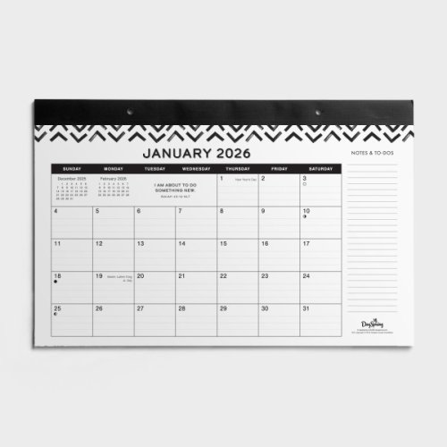 Black Lines Desk Pad
