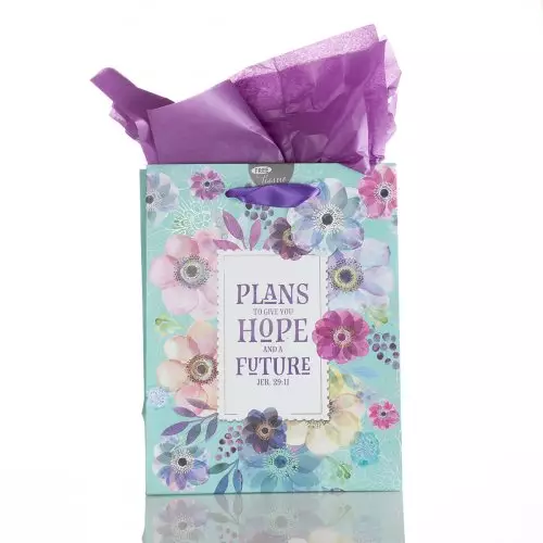 Gift Bag MD Blue/Purple Hope & a Future Jer. 29:11