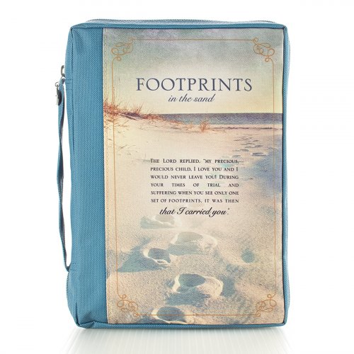 XL Footprints Poly-canvas Value Bible Cover
