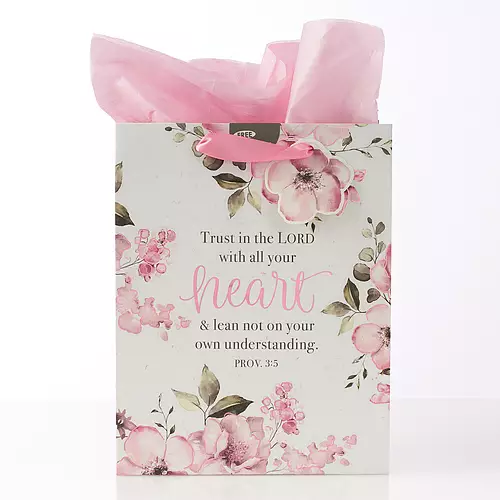 Gift Bag MD Pink Trust in the Lord Prov. 3:5