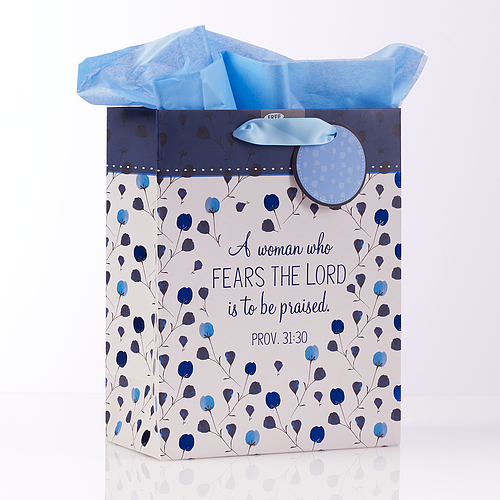 Prayers for a Mom's Heart Medium Gift Bag - Proverbs 31:30