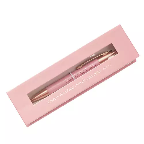 Pen in Gift Box Pink Trust in the Lord Prov. 3:5