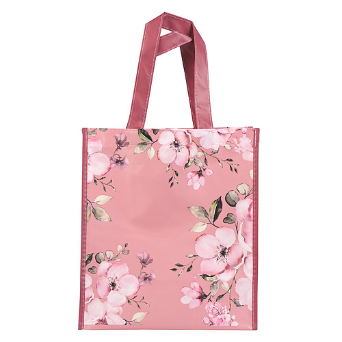 Christian Art Gifts Reusable Shopping Tote Bag: Trust In The Lord Floral Proverbs 3:5 Bible Verse  Inspirational Durable Pink Tote Bag for Groceries, Books, Supplies