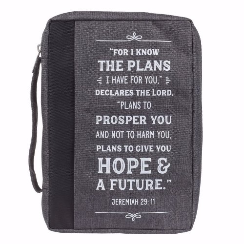 Large Gray I Know the Plans Bible Cover Value