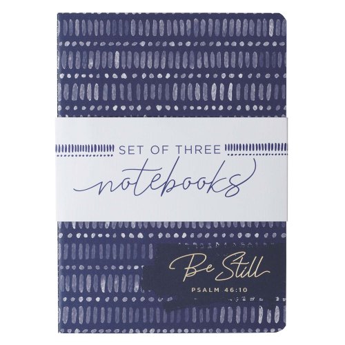 Notebook Set 3pc Blue Ps. 46:10, Josh. 1:9, 1 Thess. 5:16