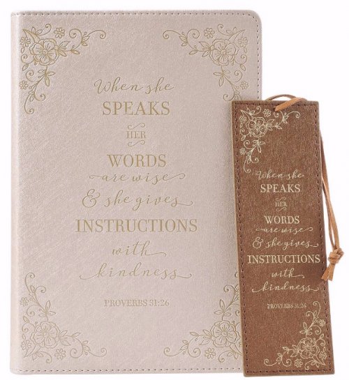 When She Speaks Journal & Page Marker-Boxed Gift Set