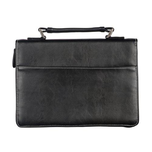 Medium All Things Through Christ Scenic Mountainous Valley, Black  Classic Faux Leather Bible Cover - Philippians 4:13