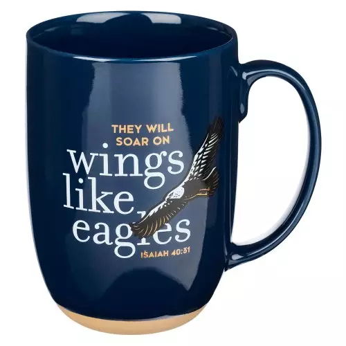 Mug Navy Wings like Eagles Isa. 40:31