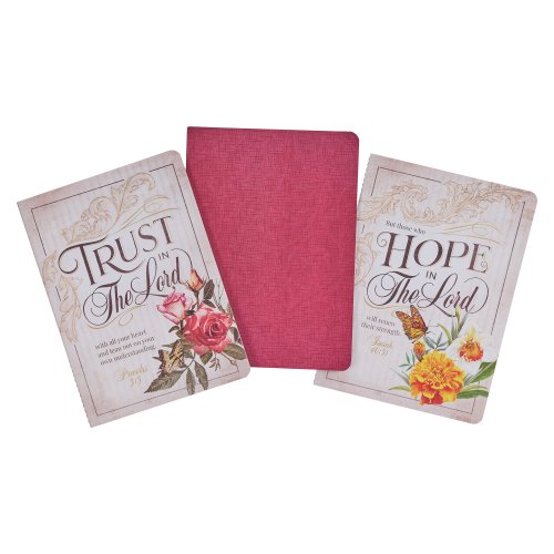 Notebook Set 3pc LG Cream/Red Prov. 3:5, Red/Blue, Cream/Blue Isa. 40:31